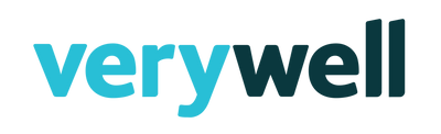 Logo of 'verywell' with blue and black text on a white background